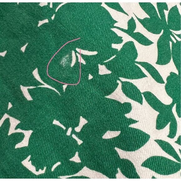 Boden Bermuda Chino Shorts Emerald Green White Floral Pattern Cotton size 10 - Picture 9 of 14